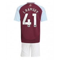 Camisa de Futebol Aston Villa Jacob Ramsey #41 Equipamento Principal Infantil 2024-25 Manga Curta (+ Calças curtas)